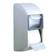Держатель бумаги туалетной стандарт вертикальный пластик белый 2 рулона Prestige