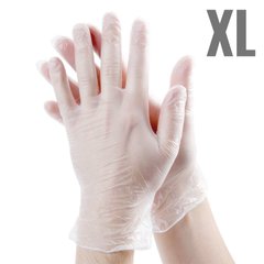 Перчатки виниловые XL неприпудренные 100шт в уп. (10)