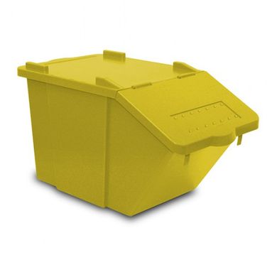 Контейнер пластиковый для мусора без вставок SPLIT 45 л желтый