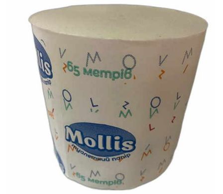 Туалетная бумага серая Mollis 8 шт в уп.