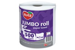 Бумажные полотенца 2 слой БЕЛЫЕ 105,2м 500 отрывов Ruta Jumbo roll