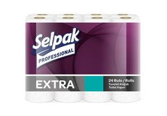 Туалетний папір білий 2шар 22,3м 24рулонів Selpak Pro  Extra (3уп в ящ)