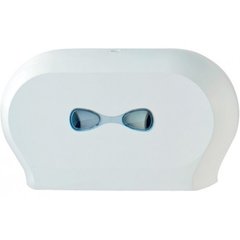 Держатель бумаги туалетной двойной Джамбо пластик белый