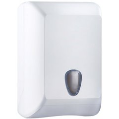Держатель бумаги туалетной V пластик белый маленький Plus