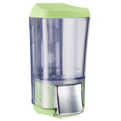 Дозатор мила рідкого пластик прозорий / зелений KALLA 0,17 л. Colored