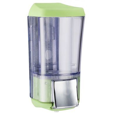 Дозатор мыла жидкого пластик прозрачный / зеленый KALLA 0,17 л. Colored