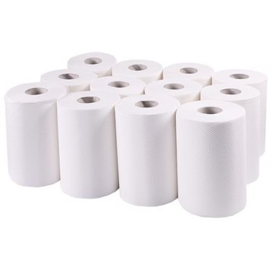 Бумажные полотенца HoReCa 1 слой белые с центральным извлечением 200 м 6 рулонов в уп.