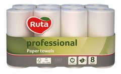 Бумажные полотенца Ruta Professional 8 рулонов 2 слоя белые